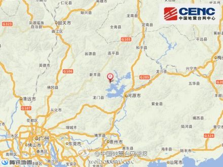 广东地震位置 2014年7月11号广东地震位置